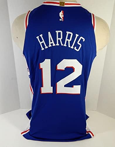 2019-20 Филаделфија 76ерс Тобијас Харис 12 Игра издадена Сина Jerseyерси Стерн БНД 3 - НБА игра користена