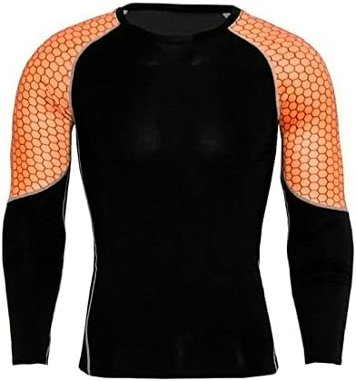 Машка еластична еластична дво-парчиња сет обична фитнес маица Брзо сушење врвови панталони костум обичен моден смокинг за изнајмување портокалова