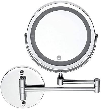 Огледало За шминка Предводено 10х Зголемување На Шминката Бричење Суета Огледало Бања Ѕид Монтирање 360°