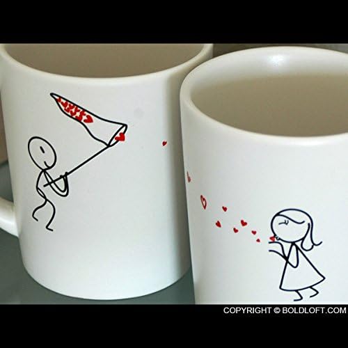 Boldloft Фати ја мојата loveубовна двојка кафе чаши што одговараат на двојки чаши поставени парови подароци за него подароци за