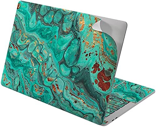 Lex Altern винил кожа компатибилен со MacBook Air 13 Inch Mac Pro 16 Retina 15 12 2020 2019 2018 Прекрасна аква зелено масло шема