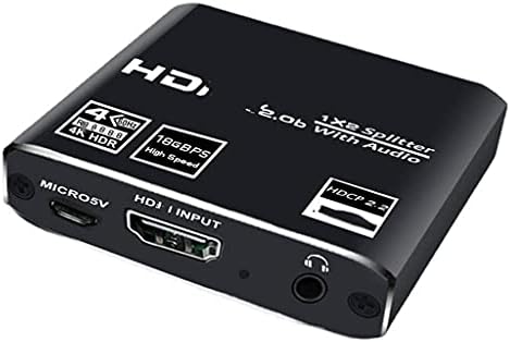 Lysldh 1x8 4K UHD Splitter 2.0 1x2 2.0 Splitter HDCP 2.2 HDR Splitter 2.0 4K 1x4 HDMI2.0 Сплитер