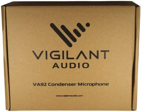 Буден аудио VA92 - микрофон на кондензатор во студио, кардиоиден поларен образец, чист звук, подкастинг, стриминг и снимање