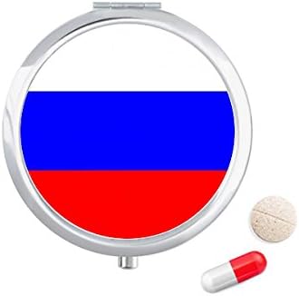 Русија Национално Знаме Европа Земја Пилула Случај Џеб Медицина Кутија За Складирање Контејнер Диспензерот
