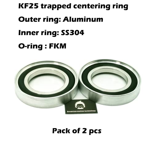 Пакет од 2 парчиња ISO-KF KF25 NW25 Заробени центрирање на прстенот за центрирање на притисок