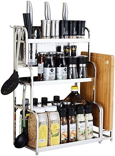 Mygzff Одделен решетка за парфеми - миризба во кујната што стои мултифункционално складирање на алатки за зачини за зачини