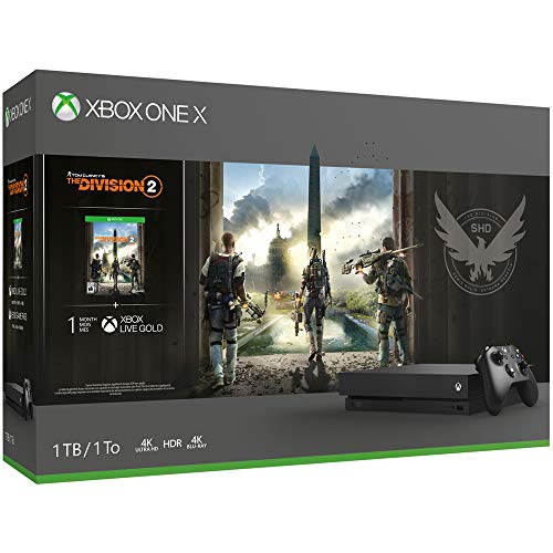 Мајкрософт Xbox One X Bundle 1 Тб Конзола Со Поделбата На Том Кленси 2 + Мајкрософт Брзини На Војната 4 Дигитално Преземање За Xbox One