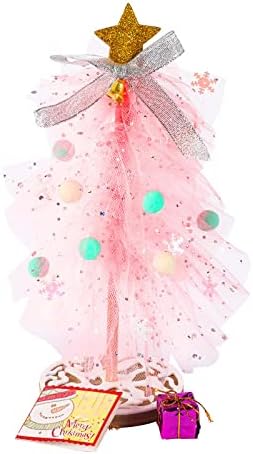Божиќни украси на ниско ниво, мрежа блескава новогодишна елка, пакет за материјали за деца, детски едукативни играчки подарок розова