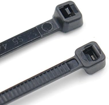 Баомаин 6 инчи само заклучување на најлонски кабелски поштенски врски со ширина од 3,5 мм јачина на затегнување 40 bs/18kgs црна