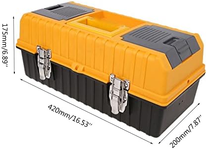 GPPZM преносно 17 Голема пластична алатка кутија 3 слој за складирање на хардвер за алатки за алатки за мултифункционални садови