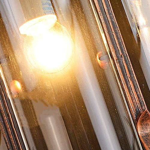 Hnxnr Мода ретро ковано железо метал стаклен фенер annиден ламба IP54 водоотпорен надворешно работно место, американска гроздобер вила фарма куќа