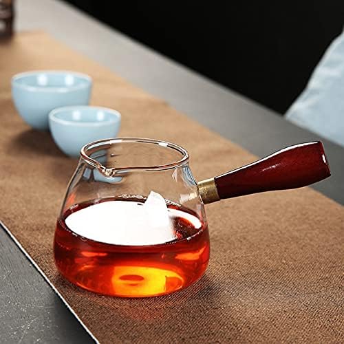 Страна рачка стакло тенџере боросиликатно стакло чајник од дрва рачка чај -чај фу чај јапонски чаши диспензери 350 мл