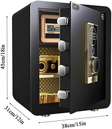 GLJ Сефови Безбедносна Безбедносна Кутија Со Дигитална Тастатура Клучалка За Заклучување Отпечатоци, Повеќе Аларми, Виртуелна Маска