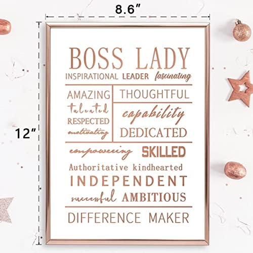 Шефот на шефовите на шефовите на шефовите на жените за жени - Декор од розово злато, декор од 8,6,6 “.