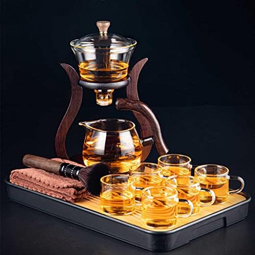 Стаклен полу -автоматски чај постави турски церемонија за капење гаиван чајник од шумски јубин1993