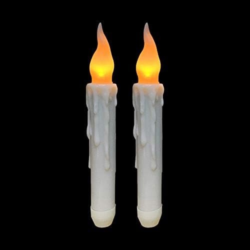 Guolarizi LED Flamless Battery 2 парчиња управувани со свеќи за свеќи за светла кујна ， јадење и бар