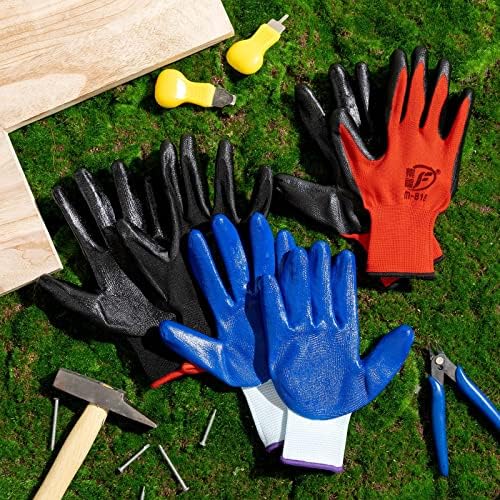 Гендер 60 пара градинарски ракавици за мажи жени кои дишат гумени обложени градинарски ракавици кои работат нараквици за градинарство,