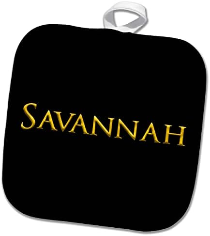3drose Savannah Популарно име на женско бебе во Америка. Yellowолта на црно - постери