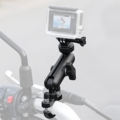 Камело камера држач за монтирање на моторцикл Акционен држач за монтирање на камера 360 ° Монтажа со 1/4 конец за Moto Bicycle Standbar за GoPro