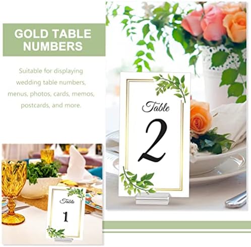 Абаодам 12 парчиња акрилик место држач за картички со броеви на табели со картички за приказ на свадбеници за свадби за свадби