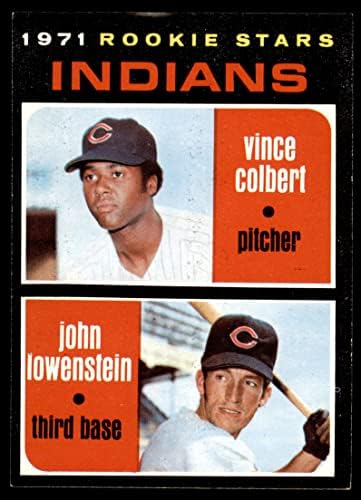 1971 Топпс 231 Дебитантите на Индијанците Винс Колберт/Johnон Лоуенштајн Кливленд Индијанци екс/МТ Индијанци