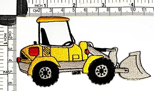 Кленплус 3 парчиња. Жолта Heavyокопач Тешки Камион Депонија Копач Трактор Печ Везени Значка Железо На Шие На Амблем За Јакни Фармерки Панталони