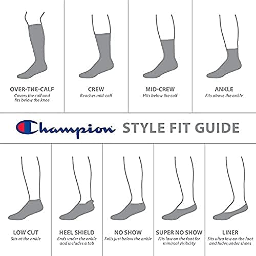 Шампион Машки Двојно Сува Влага Фитил Глуждот Чорапи; 6, 8, 12 Пакети На Располагање
