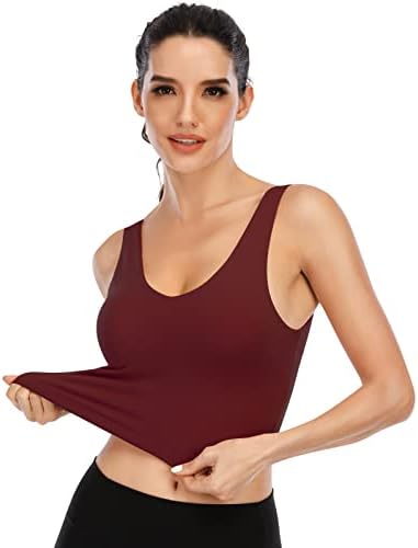 Yogerssy Longline Sports Sports Bras for Women Wirefree Padded Sports Yoga Brag Gym Gym Running Took Sunkout Tops Tops