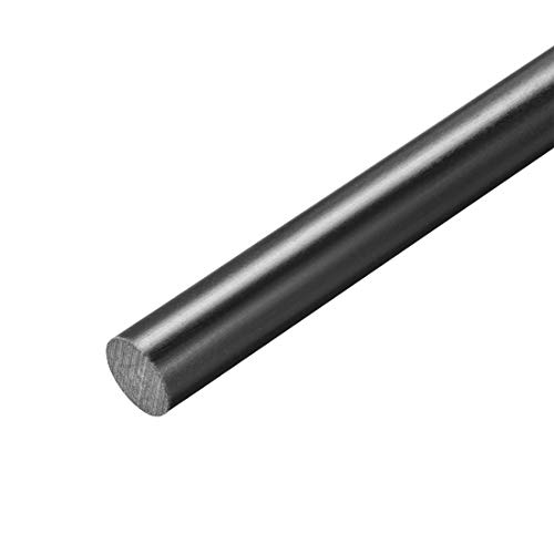Пластична тркалезна шипка Uxcell, 9/32 инчи дијамара 20 инчи, црна FRP фиберглас тркалезна шипка инженеринг пластична лента