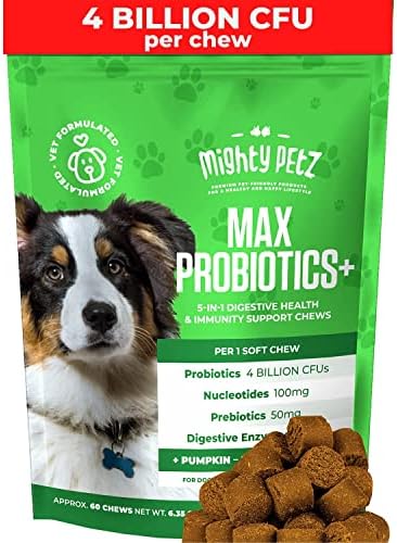 Моќен Пец Макс Олеснување На Алергијата На Кучиња и Моќен Пец Макс 5-во-1 Пробиотици За Торбичка За Кучиња