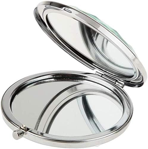 Огледало на домаќинството Witpak Модерно модно преклопно кристално огледало сочинуваат козметички 2 лупа на чанти Компактен огледало суета