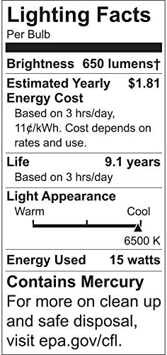 Ge 78950 Енергија Паметни 15-Вати Дневна Светлина Затворен Рефлектор R30 Компактна Флуоресцентна Сијалица