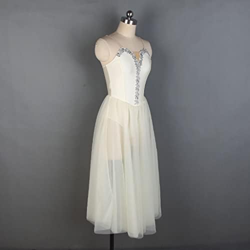 Ccbuy розов спандекс балетски танц костум долг туту фустан за возрасни лирски танцови костуми современ фустан