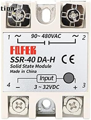 NHOSS 1PCS Solid State Relay SSR-10DA-H 10A Всушност 3-32V DC-90-480V AC SSR 10DA 15DA 25DA 40DAH RELEY SOLID