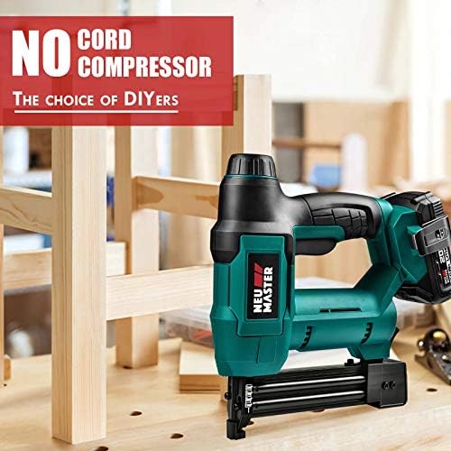 Neu Master NTC0023 Electric Brad Nailer и батерија 2x2.0ah & 2x2.4a полнач