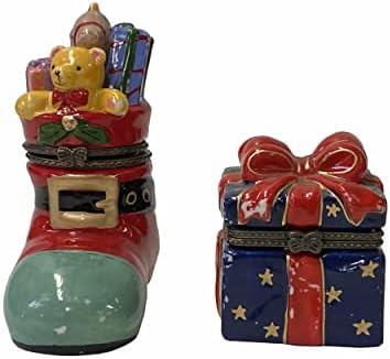 Празнични Божиќни Тематски Ликови Обликуваат Порцелански Контејнери За Мали Кутии Aws1700C