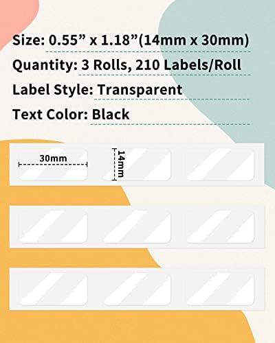 Пакет на производител на етикети Phomemo Q30s со Q30S Транспарентен пакет за хартија за етикета