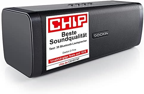 Докукин D Fine 50W Hifi Bluetooth звучник-Преносен мини звучен систем со јасен двонасочен стерео, гласен бас и вградена банка за напојување-водоотпорно,