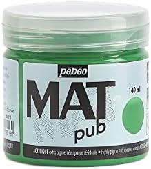 Pebeo Mat Pub, дополнителна фино, 500 ml-флуоресцентна зелена акрилна боја