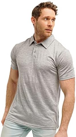 Мерино волна Поло кошула мажи - Анти -ОД мерино волна кошули за мажи со краток ракав за дишење