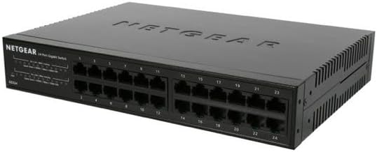 Netgear 24 порта Gigabit Ethernet Не управуван мрежен прекинувач-Десктоп, Wallид или RackMount, Тивка операција, Сплитер за Етернет,