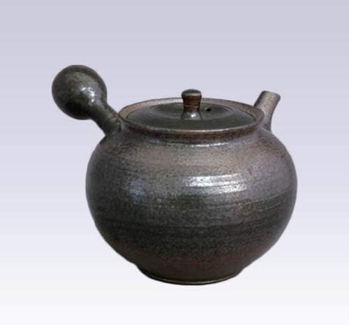 Избор на метеж во Токио - Tokoname Kyusu Teapot - Hokujo - Ebony - 240cc/ml - Детална челична мрежа со дрвена кутија [Стандарден брод од ЕМС: со број за следење и осигурување]