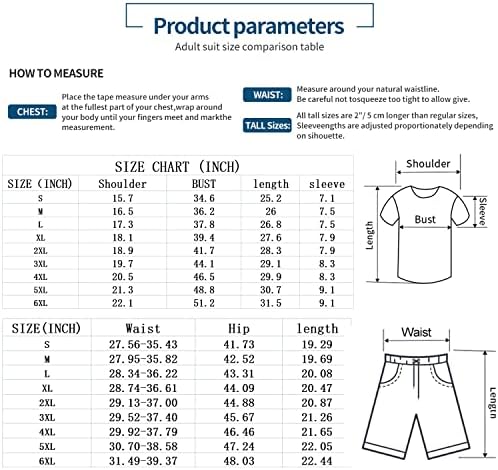 Кратки комплети на Birw Mens 2 парчиња модни летни патеки за летни патеки, сет за кратки ракави и шорцеви