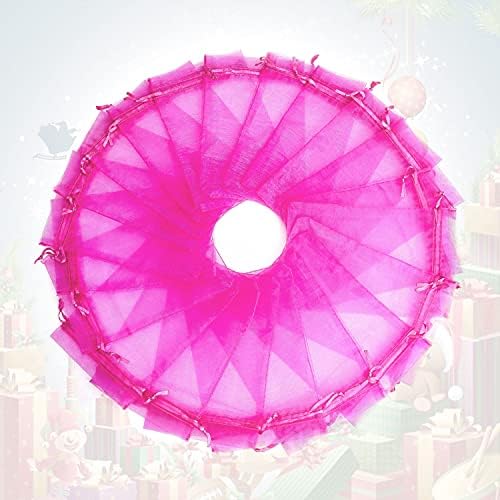 100 парчиња 4x6 инчи топла розова чиста торби за органза, мешани мрежи во боја, органза свадба роденденска забава за забава, торби
