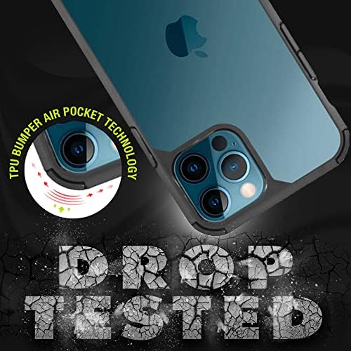 НАДВОРЕШЕН ФАКТОР Јасен iPhone 12/12 Pro Телефон Случај Заштитен Капак-Отпорен на Удари &засилувач; Пад Тестиран-Тенок Профил-Максимална Апсорпција