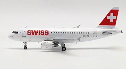 JFOX Swiss Airbus A319-100 HB-IPT 1/200 Diecast Alim Model Aircraft