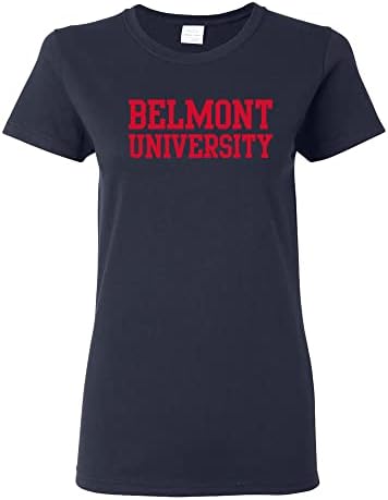 LS01 - Универзитет Белмонт Бруинс основен блок женски маица - голема - морнарица