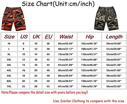 IYYVV шорцеви за мажи со голема големина со големи димензии со повеќе џебови за печатење на камо, лабава лесна модна комбинација шорцеви