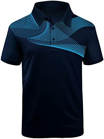 Zity Mens Polo кошули со кратки ракави Влага, летен голф Поло атлетски кошула кошула тенис маица врвови