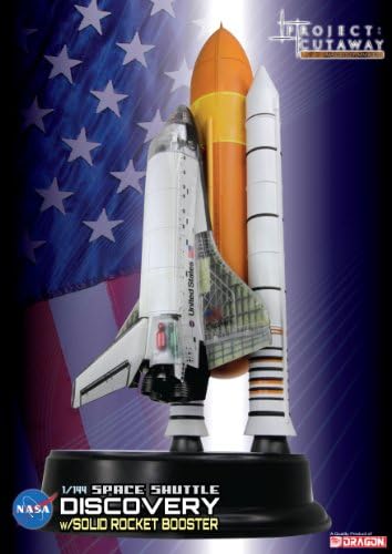 Змеј модели Вселенски шатл „Откривање“ со цврст комплет за вселенско летало за засилувач, 1/144 размери